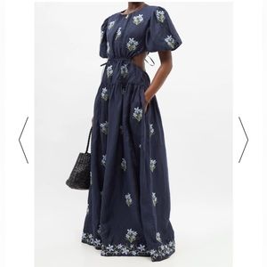 NWT Agua by Agua Bendita Samba Embroidered Linen Dress